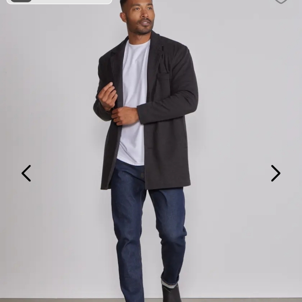 BYLT Basics Coastal Overcoat Black NEW
